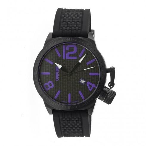 Falcon Black Dial Black Silicone Men's Watch