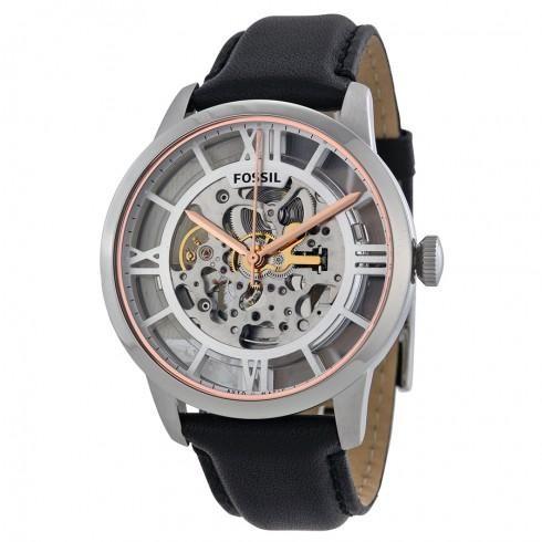 Townsman Automatic See Through Dial Black Leather ...
