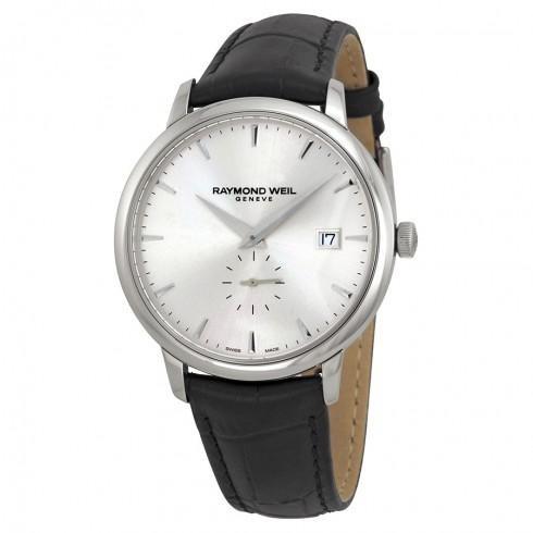 Toccata Silver Dial Black Leather Men's Watch