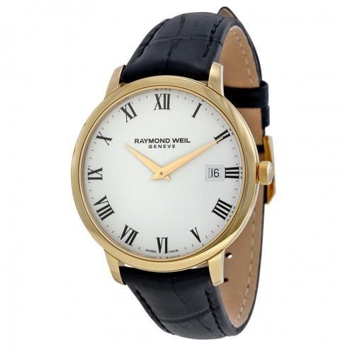 Toccata White Dial Black Leather Strap Men's Watch