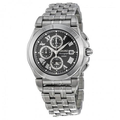 Black Dial Stainless Steel Men's Watch
