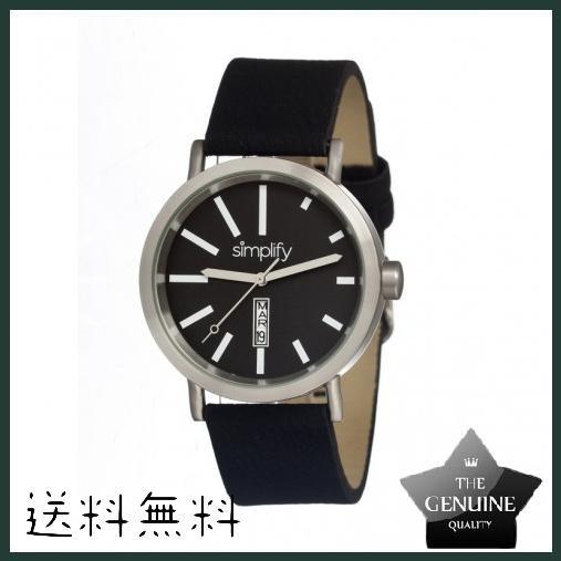 The 400 Black Dial Black Leather Unisex Watch