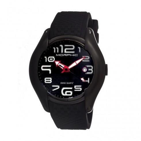 M3 Series Black IP Steel Black Silicone Men's Watc...