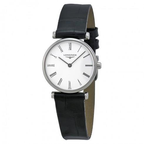 La Grande Classique White Dial Black Leather Ladie...
