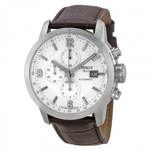 T-Sport PRC 200 Chronograph White Dial Brown Leath...