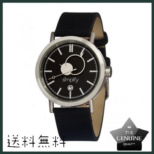 The 600 Black Dial Black LEather Unisex Watch