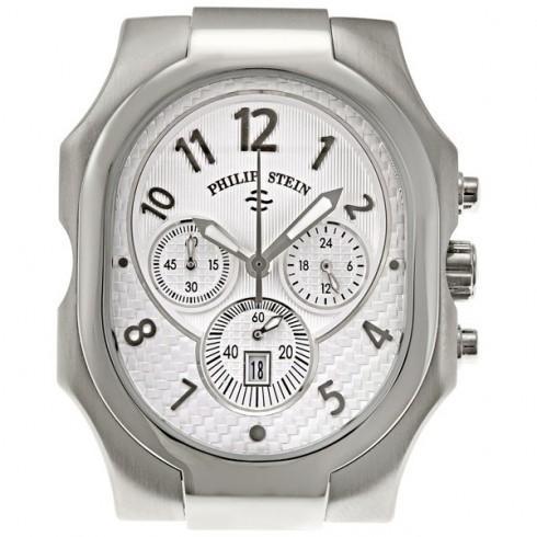 Signature Silver Dial Large Chronograph Men's Watc...