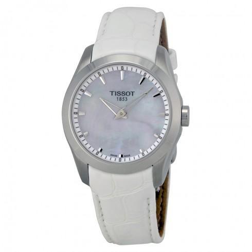 Couturier Grande  Mother of Pearl Dial White Leath...
