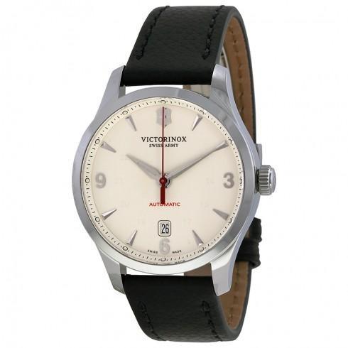 Alliance Mechanical Automatic Silver Dial Leather ...