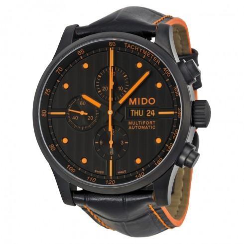 Multifort Automatic Chronograph Black Dial Black L...