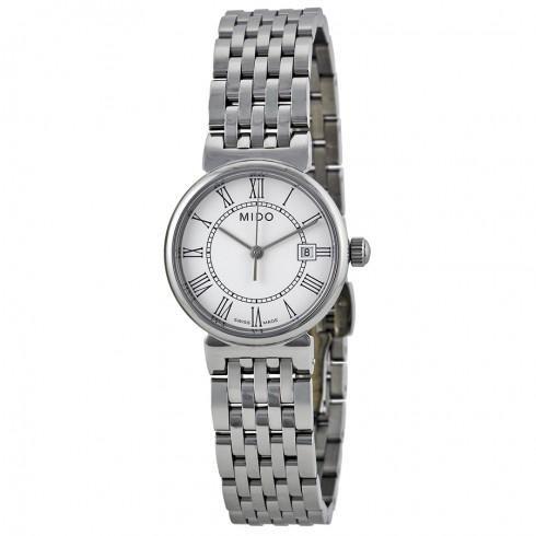 Dorada White Dial Stainless Steel Ladies Watch