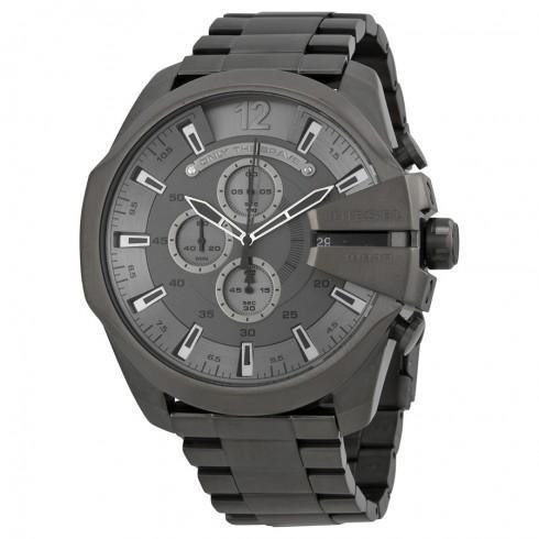 Mega Chief Chronograph Grey Dial Black Ion-plated ...