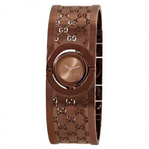 Twirl Quartz Brown Dial Bangle Ladies Watch
