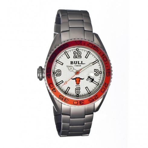 Hereford White Dial Silver Titanium Men's Watch