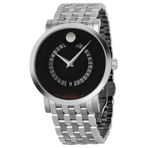 Red Label Automatic Black Dial Animated Date Stain...