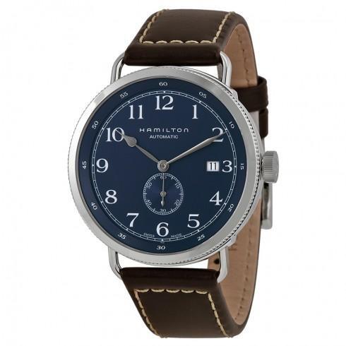 Khaki Navy Pioneer Automatic Navy Dial Brown Leath...