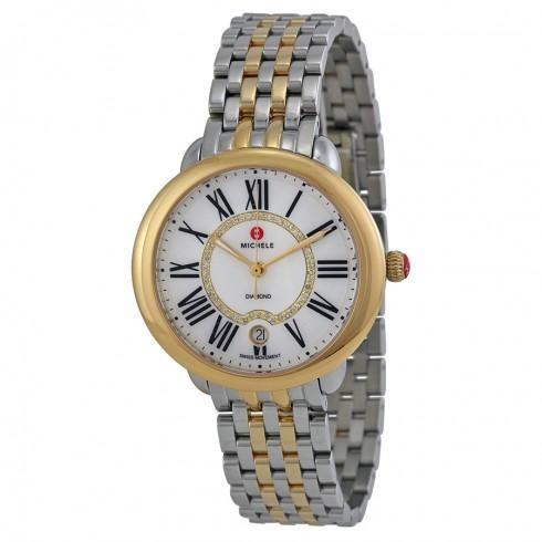 Serein Mother of Pearl Dial Two-tone Ladies Watch