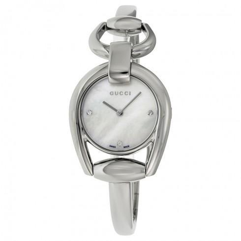 Horsebit Collection Mother of Pearl Dial Stainless...