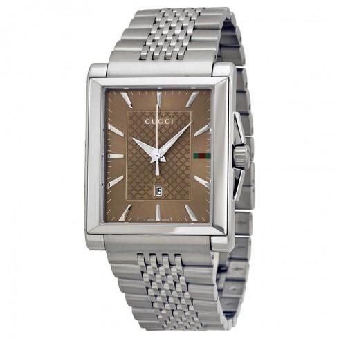 G-Timeless Brown Dial Stainless Steel Ladies Watch