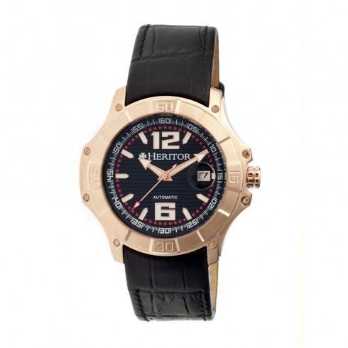Norton Automatic Black Dial Black Leather Men's Wa...