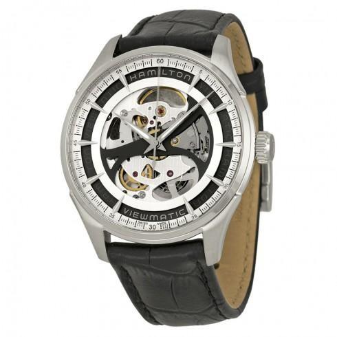 Jazzmaster Viewmatic Automatic Skeleton Dial Black...