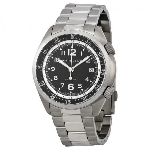 Khaki Pilot Pioneer Automatic Black Dial Stainless...
