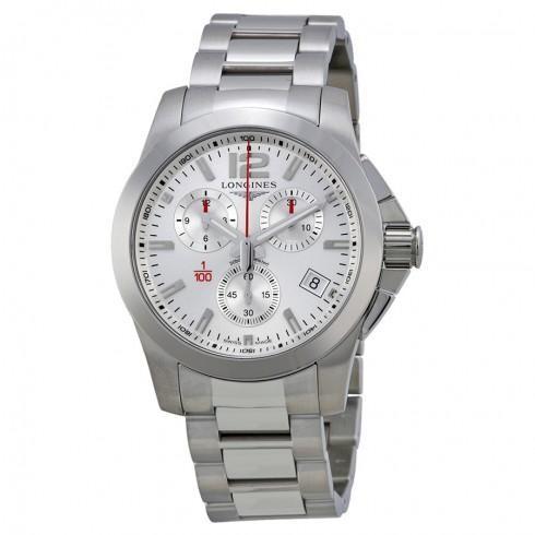 Sport Conquest Silver Dial Stainless Steel Men's W...