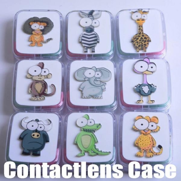 ビッグアイアニマルデザインコンタクトレンズケースセット  ソフトレンズ用
