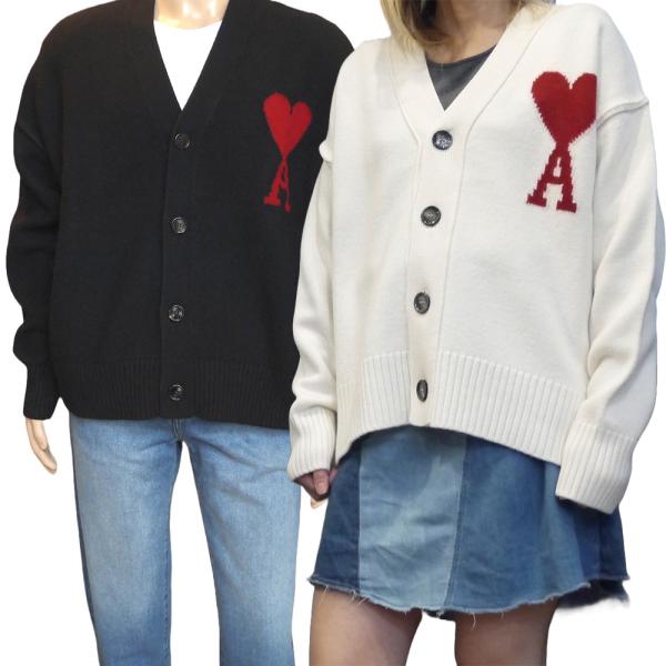 AMI Paris Ami Paris AMI DE COEUR CARDIGAN ニット BFUKC006