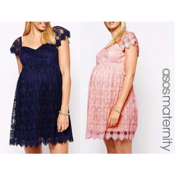 マタニティウエア エイソス asos レーススケータードレス 半袖ワンピース マタニティーワンピ