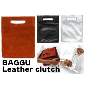 BAGGU(バグゥ)本革レザー＆スウェードクラッチバッグ/LPB CLUTCH BAG/バグー｜orangecake