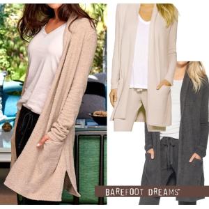 ベアフットドリームス（Barefoot Dreams）ロングカーディガン（シルバー、サンド、カーボングレー）CozyChic Lite Essential Long Cardi｜orangecake