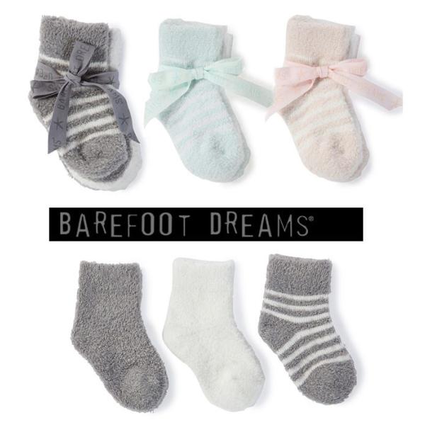 ベアフットドリームス（Barefoot Dreams）ベビー用靴下3足セット/0-6カ月/BAMBO...