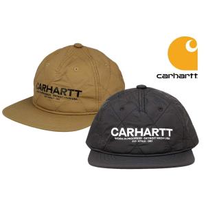 クリアランス/カーハート(Carhartt WIP)ロゴキャップ ナイロンキルティング マデラキャップ 帽子 Madera Cap ブラック ブラウン I030935｜orangecake