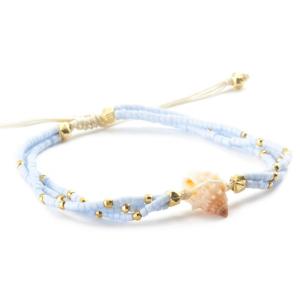 CHAN LUU チャンルー ブルーレースアゲート×ペリウィンクル×ゴールド 