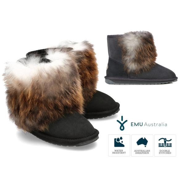 EMU エミュー ファー付き撥水ムートンブーツ Stinger Mini Lava スティンガーミニ...