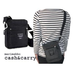 マリメッコ marimekko cash&amp;carry ショルダーバッグ ブラック グレー 斜め掛けバッグ｜OrangeCake