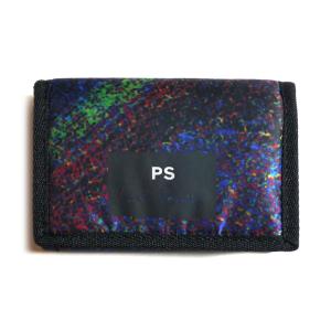 クリアランス/ポールスミス(PAUL SMITH)ナイロン二つ折り財布 "Acid Oil Slick"オイルスリック コンパクト財布 コインケース/PS by Paul Smith｜orangecake