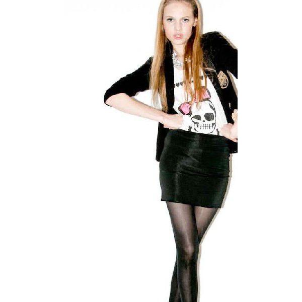 sauce ソース スカルリボンTシャツ チュニック ホワイト