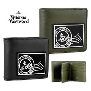 クリアランス/ヴィヴィアンウエストウッド（Vivienne Westwood）二つ折り財布 DEPOT BILLFOLD WITH ID WINDOW ヴィーガンレザー コンパクトウォレット｜orangecake