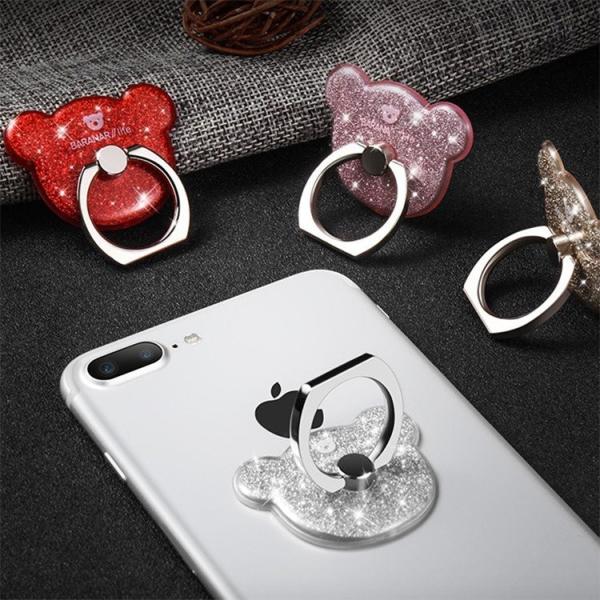 BEAR バンカーリング スマホリング 熊 スタンド スマホ用 全機種対応 スマホスタンド Xper...