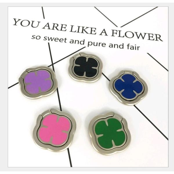 四つ葉 クローバー バンカーリング スマホリング 人気 全機種対応 スマホスタンド Xperia G...