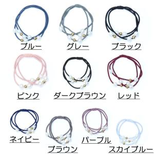 10色 ヘアゴム おしゃれ 3連 髪留め ポイ...の詳細画像5