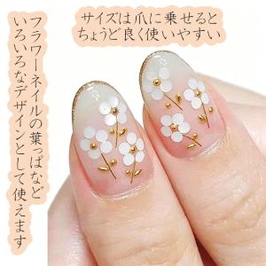 10個入りメタルパーツ スタッズ オーバル ゴ...の詳細画像2
