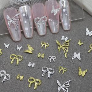10個入り ネイルパーツ リボン ゴールド シ...の詳細画像4