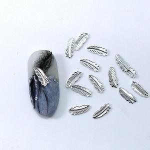 10個入り ネイルパーツ フェザー ゴールド ...の詳細画像4