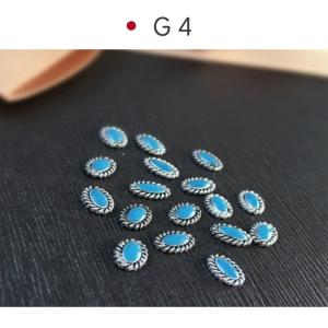 単品 メタルパーツ コンチョ ターコイズ風 ゴ...の詳細画像4