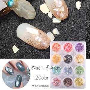 シェルフレーク 12色 セット クラッシュシェル パステル