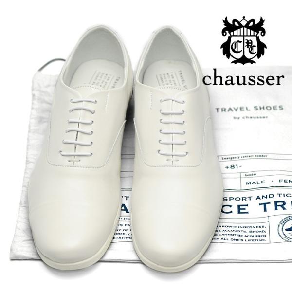 ショセ トラベルシューズ レディース レースアップ ホワイト 靴 CHAUSSER TRAVEL S...