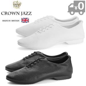 CROWN JAZZ クラウン ジャズ レザーシューズ ダンスシューズ レディース メンズ ホワイト ブラック 白 黒